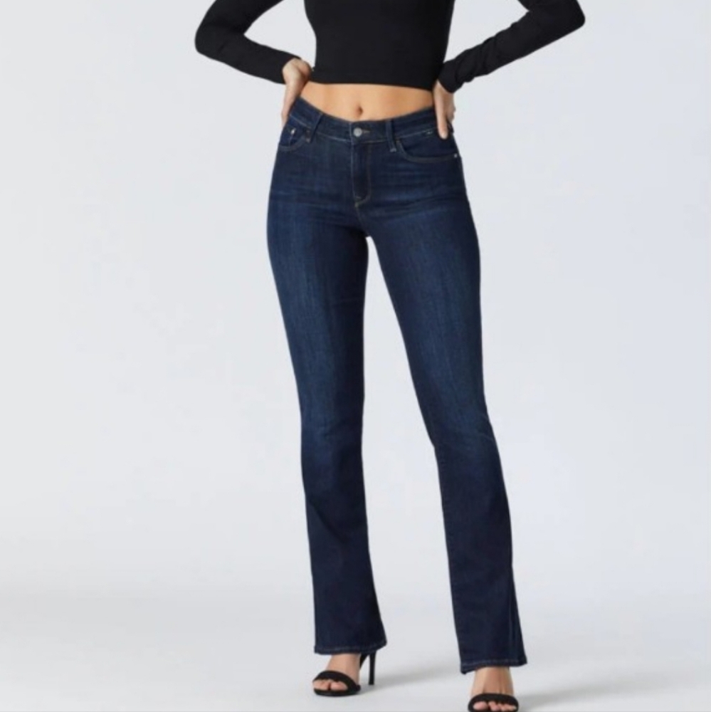 Mavi Womens Jeans 32Wx36L Mid Rise Classic Boot Cut Stretch Dark Blue Molly